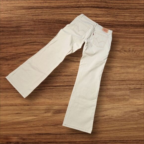 Levi's Relaxed Fit Bootcut 550 Cream Denim Jeans - Picture 3 of 6
